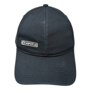 Chipotle Strapback Hat Black One Size Adjustable Vent Holes Uniform